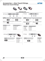 AIRTAC METAL FITTING CATALOG METAL ONE TOUCH FITTINGS ACCESSORIES